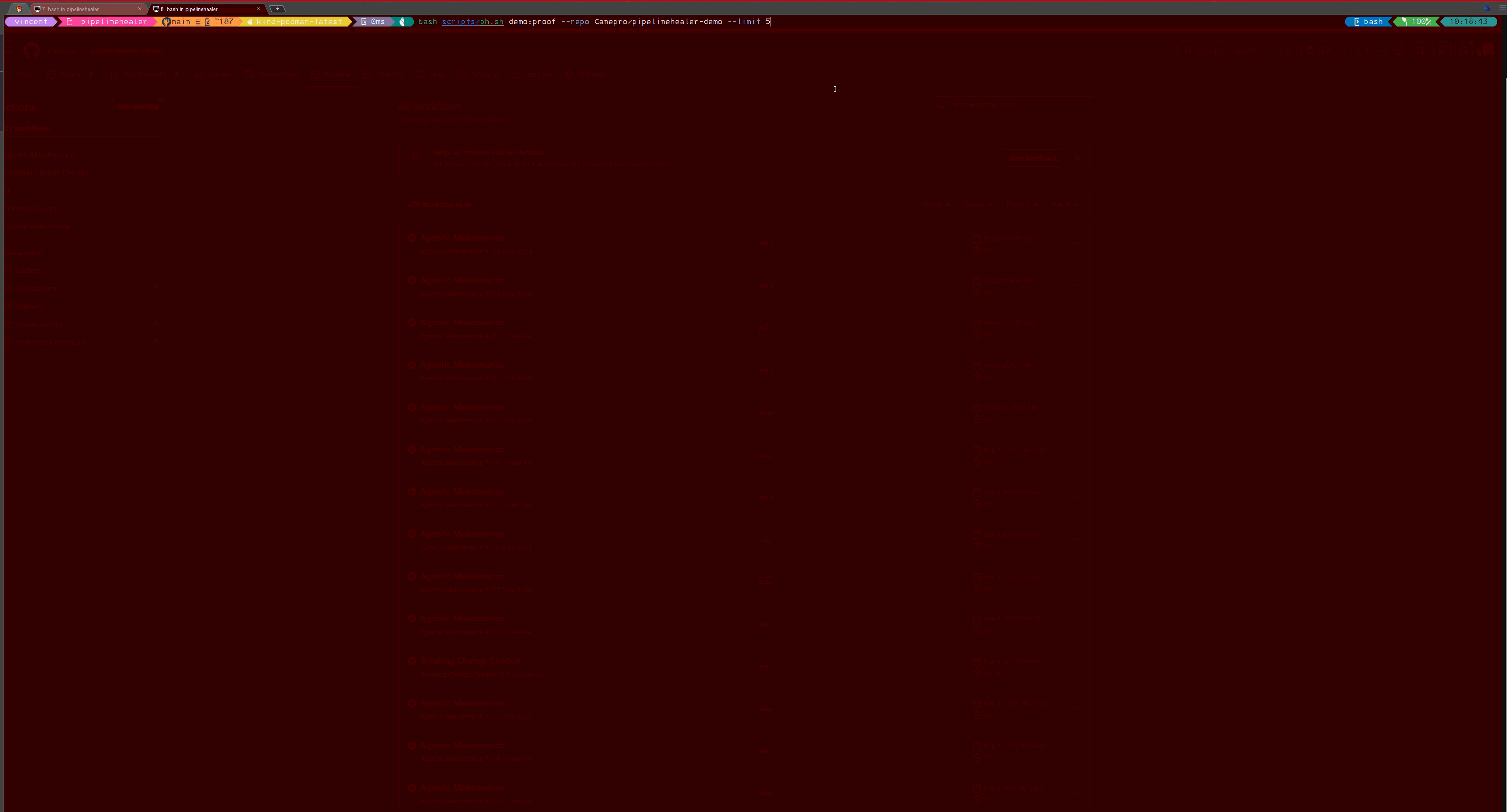 Demo proof terminal output animation